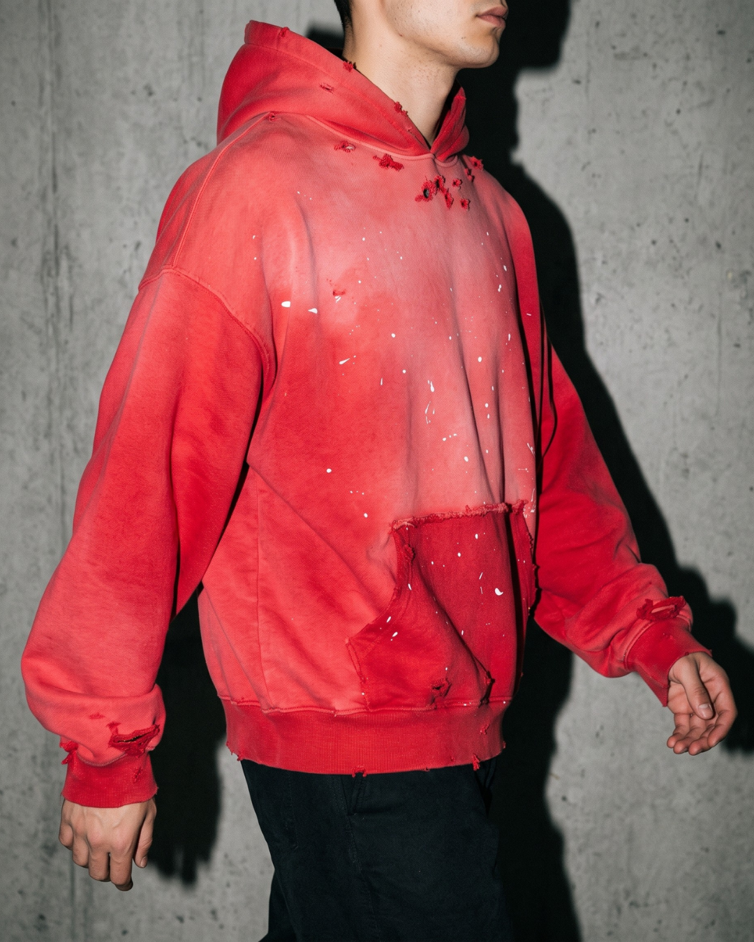 CRIMSON DISTRESS HOODIE