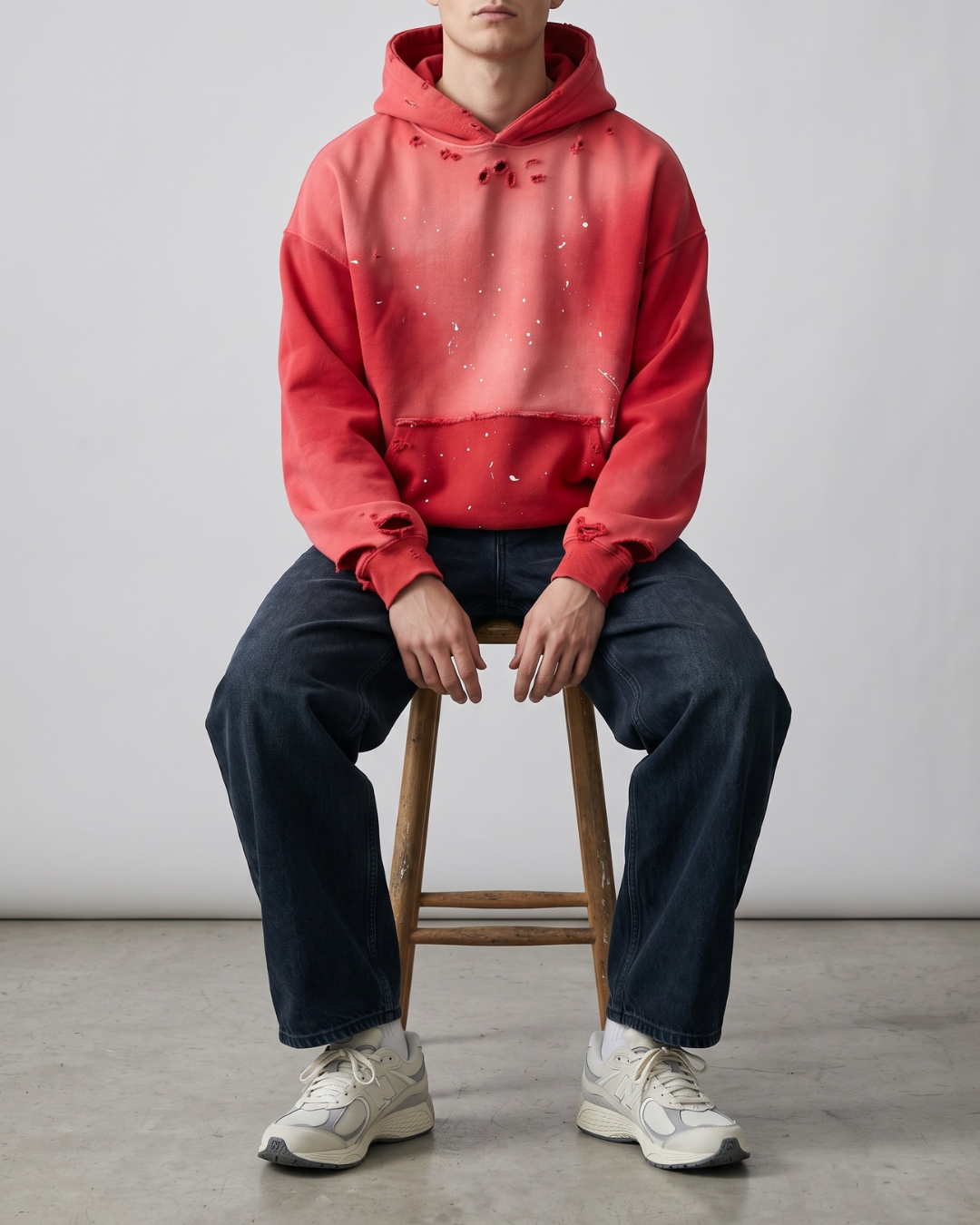 CRIMSON DISTRESS HOODIE