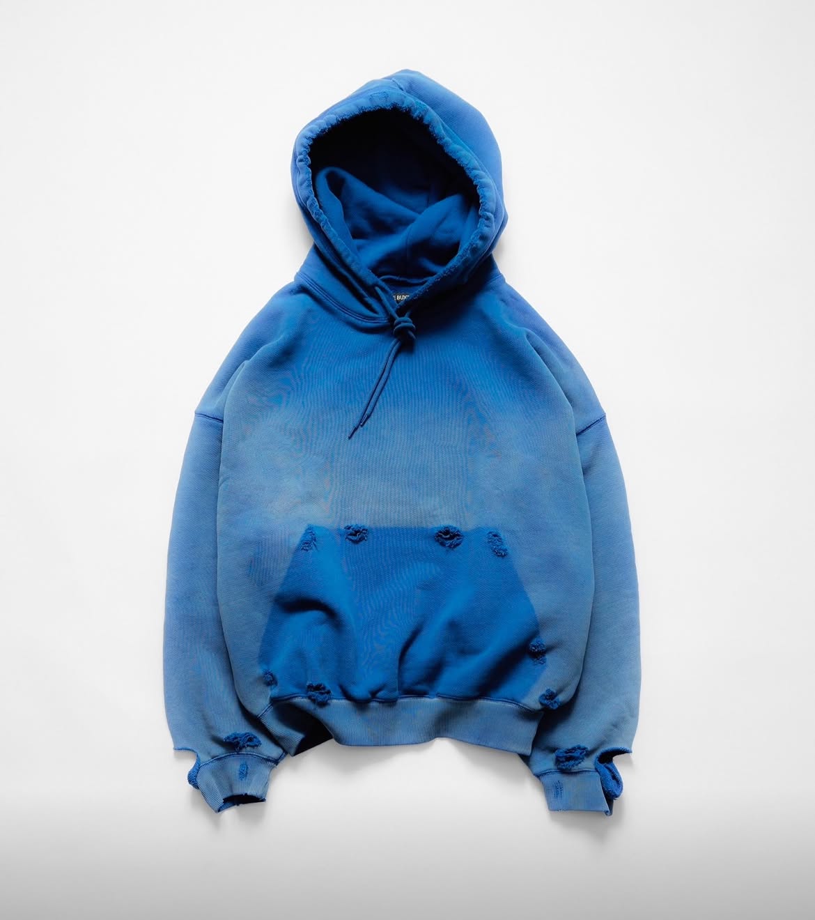 COBALT RAW EDGE HOODIE